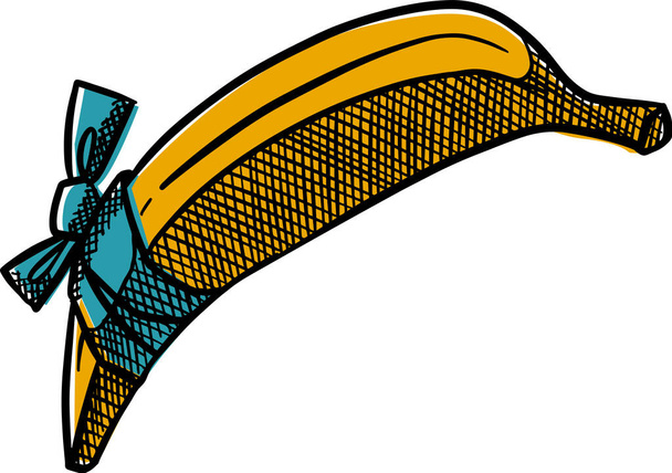 Рука намальована бананом з пов'язкою. Ескіз каракулі Векторні ілюстрації
. - Вектор, зображення