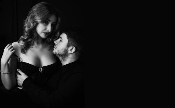 Concept of relationship among men and women. Psychology photo of couple - 写真・画像
