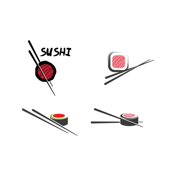 Sushi design de logo restaurant moderne - Vecteur, image