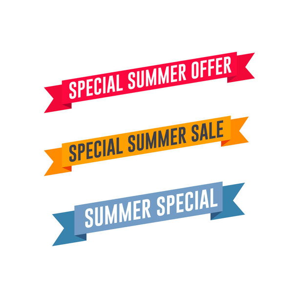 Speciální letní nabídka a prodej Nákupní značky - Vektor, obrázek