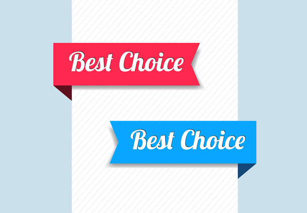 Best Choice Ribbons Vector Set - Vetor, Imagem