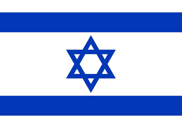 Flag of Israel in blue, white and the Star of David - Διάνυσμα, εικόνα