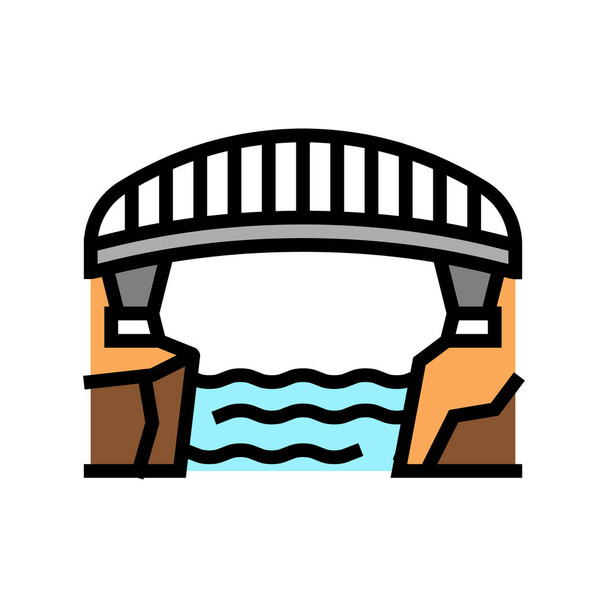 pont béton icône couleur vectoriel illustration - Vecteur, image
