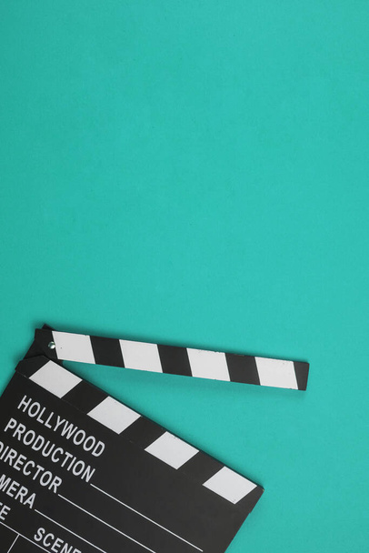 clapperboard flat lay. High quality and resolution beautiful photo concept - Photo, Image