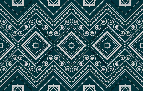 Ethnic oriental ikat pattern traditional Design for background,carpet,wallpaper,clothing,wrapping,fabric,Vector illustration. - Vector, Image