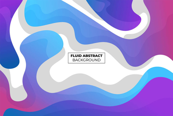 Dynamische flüssige Form Farbverlauf abstrakter Hintergrund blau, rosa und lila mit Schatten - Vektor, Bild