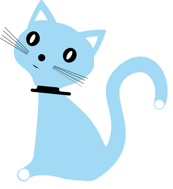 美しいライトブルーの猫 - ベクター画像
