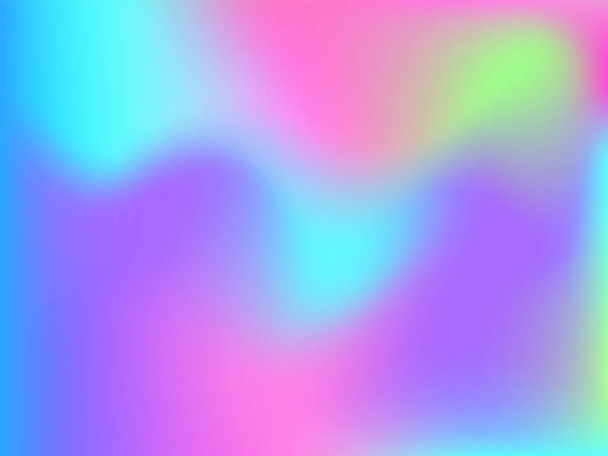 Holographic background. Bright, smooth mesh with a blurry futuristic pattern. Trendy advertising vector. Intense holographic spectrum gradient for printing products, covers. - Vector, Image