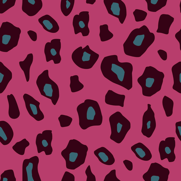 seamless abstract pattern in the form of a spotted structure in pink and dark colors for printing on fabric, clothing and for interior decoration - Vektör, Görsel