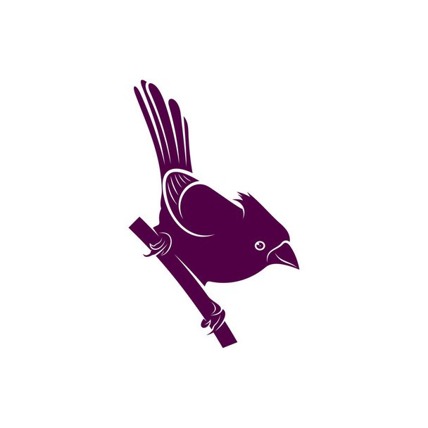 Северный Кардинал дизайн векторной иллюстрации, Creative Northern Cardinal дизайн логотипа птицы шаблон, символы иконы - Вектор,изображение