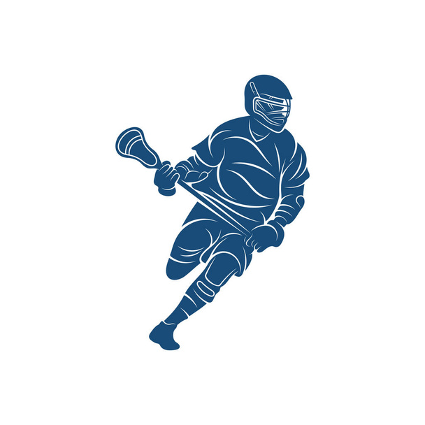 Αθλητισμός Lacrosse σχεδιασμό διανυσματική απεικόνιση, Creative Lacrosse λογότυπο σχεδιασμό πρότυπο έννοια, σύμβολα εικονίδια - Διάνυσμα, εικόνα