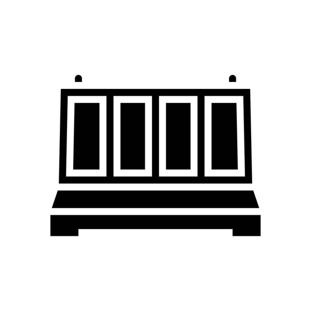 clôture béton glyphe icône illustration vectorielle - Vecteur, image