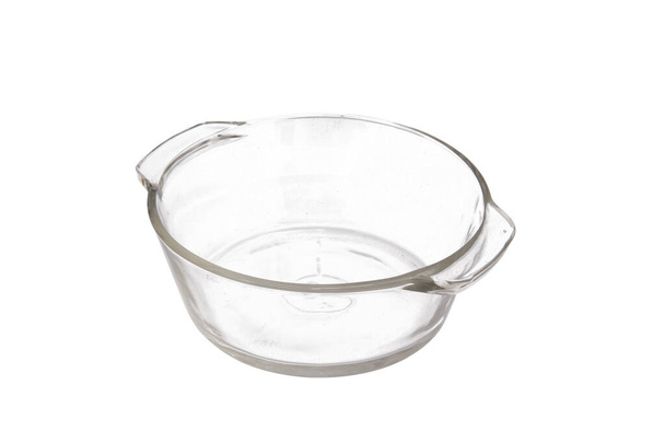 Forno resistente ao calor de vidro pan isolado no fundo branco - Foto, Imagem