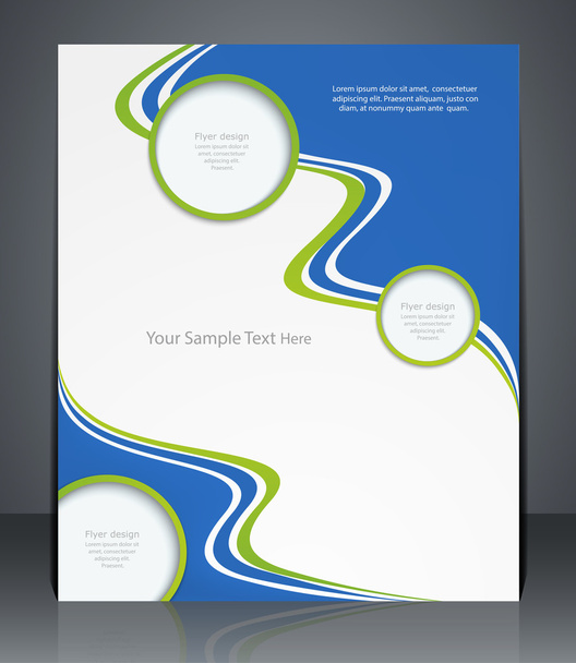 Vector layout flyer, magazine cover, or corporate design templat - Vector, imagen