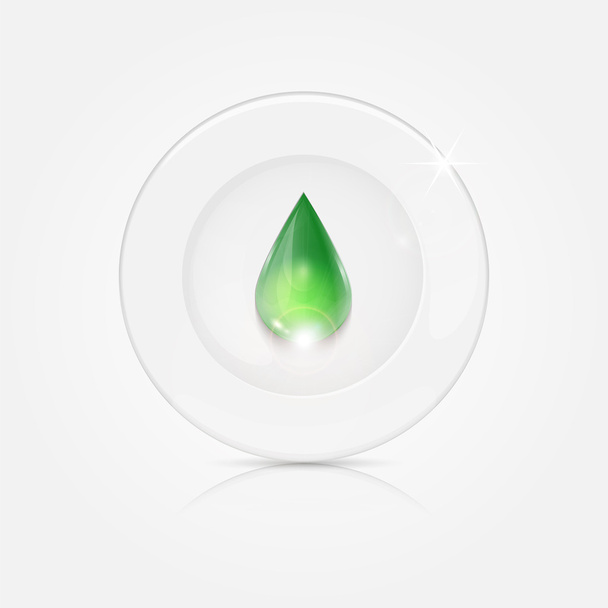 piatto bianco e verde drop.dishwashing liquido su uno sfondo di
 - Vettoriali, immagini