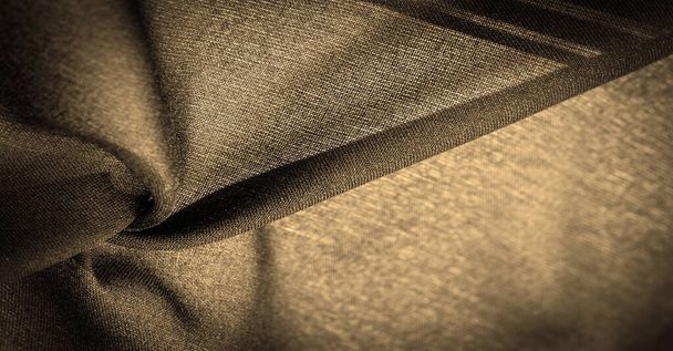 Sepia silkkiraidallinen kangas. Abstrakti silkki sävyjä beige, seepia ja kerma värejä. Vintage kuvio kangasta. Taustan rakenne, koristeellinen koriste - Valokuva, kuva