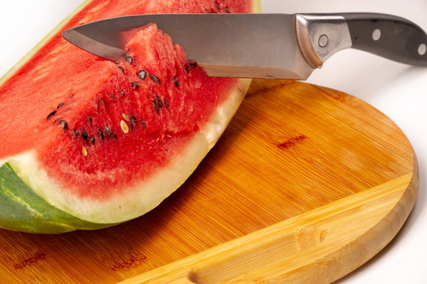 Nahaufnahme von frischer Wassermelone, Lebensmittel Tapete - Foto, Bild
