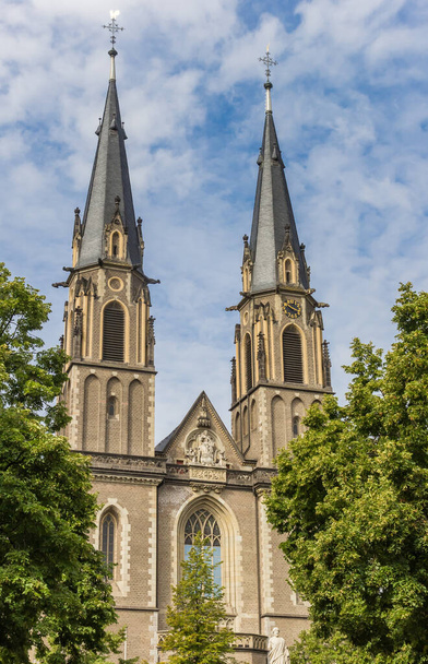 Towers of the Stiftskirche church in Bonn, Germany - Photo, Image
