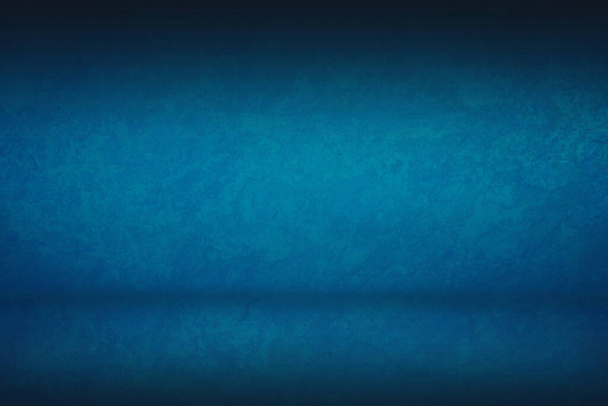 Hermoso grunge abstracto decorativo azul oscuro estuco fondo de la pared y el arte de línea azul, banner de textura de estilo áspero con espacio para el texto - Foto, imagen