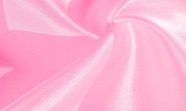 ροζ σατέν μετάξι σε παστέλ αποχρώσεις, που δημιουργήθηκε ειδικά για τη διάθεση. Πανέμορφη στο άγγιγμα, με μαλακή λαβή και κουρτίνα. υφή όμορφη - Φωτογραφία, εικόνα