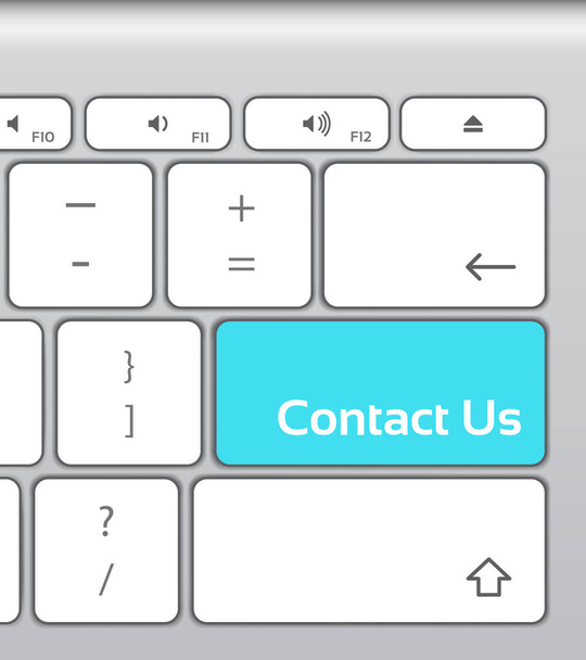 Contacte-nos Digite o botão Keyboard Vector - Vetor, Imagem