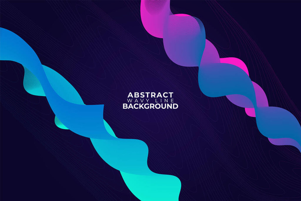 Abstrakti diagnostinen aaltoileva nestemäinen kiiltävä kalteva violetti ja sininen abstrakti tausta - Vektori, kuva
