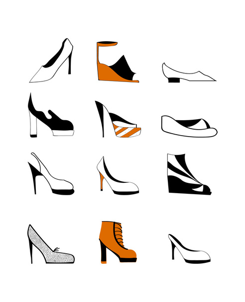 Schuhe Set - Vektor, Bild