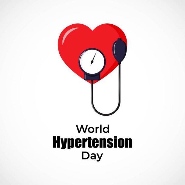 ilustración vectorial para el día mundial de la hipertensión - Vector, Imagen