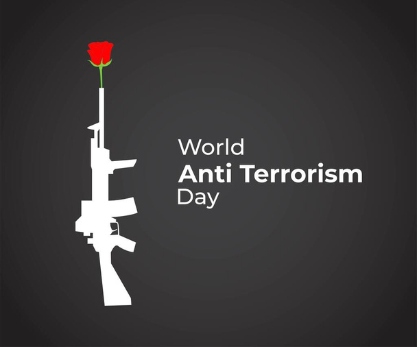 векторная иллюстрация к Всемирному дню борьбы с терроризмом - Вектор,изображение