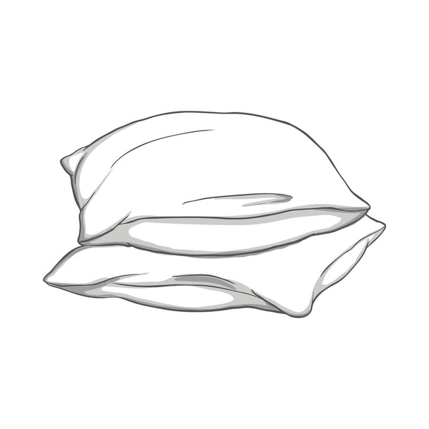 Pillow thin Line icon , sleep symbol, isolated on white background, vector Illustration - Vektör, Görsel