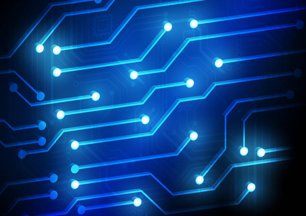 Hintergrund der Schaltungstechnologie mit High-Tech-digitalen Datenverbindungssystemen und elektronischem Computerdesign - Vektor, Bild