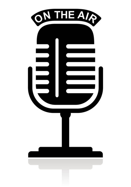 Microphone retro, on the air - Vettoriali, immagini