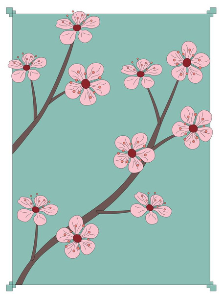 Flores de cereja na primavera - Vetor, Imagem