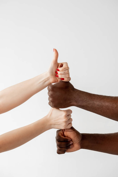 racial tolerance hands tower acceptance support - Foto, Imagen