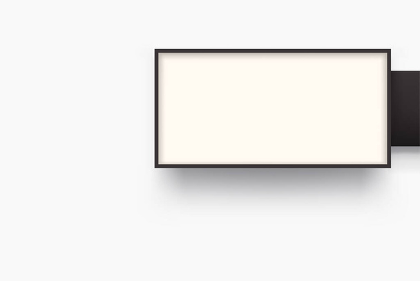 rectangular shape of light box front view - Vetor, Imagem