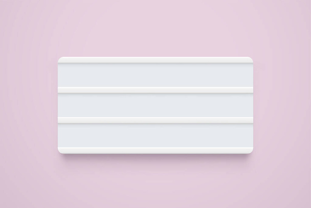 white color light box on pink background - Vetor, Imagem