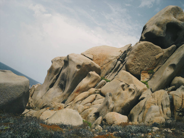 view of rocks and stones in Sardinia - Photo, Image