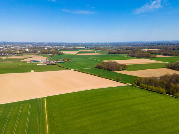 Agricultural fields, countryside. A shot from above. Farmers field. - Foto, Imagem