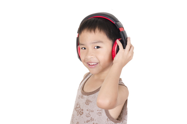 Crianças bonitos ouvir música
 - Foto, Imagem