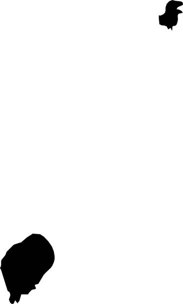 サントメ・プリンシペ共和国の単純な黒ベクトル図 - ベクター画像