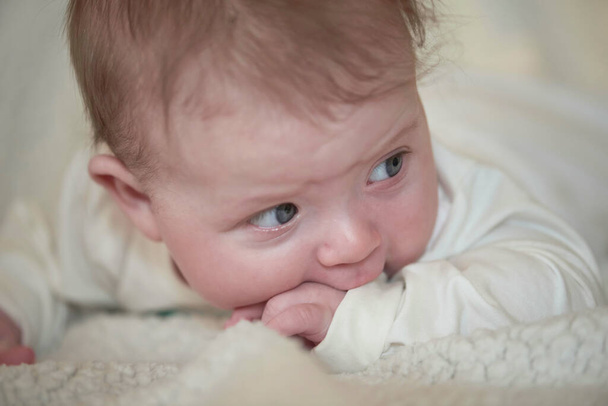 happy newborn little baby smilling - Fotografie, Obrázek