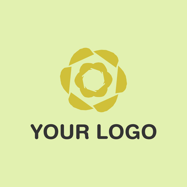 Bellissimo fiore giallo astratto Logo Design Art EPS10 - Vettoriali, immagini