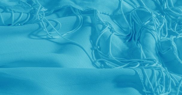 O fundo, padrão, textura, papel de parede, azul tecido de seda pálida tem um brilho brilhante. Este é o tecido mais versátil. Seja criativo com belos acentos de seu design. - Foto, Imagem