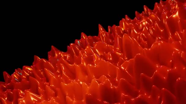 Absztrakt hullámok piros folyékony vérsejt háttér 3D renderelés - Felvétel, videó