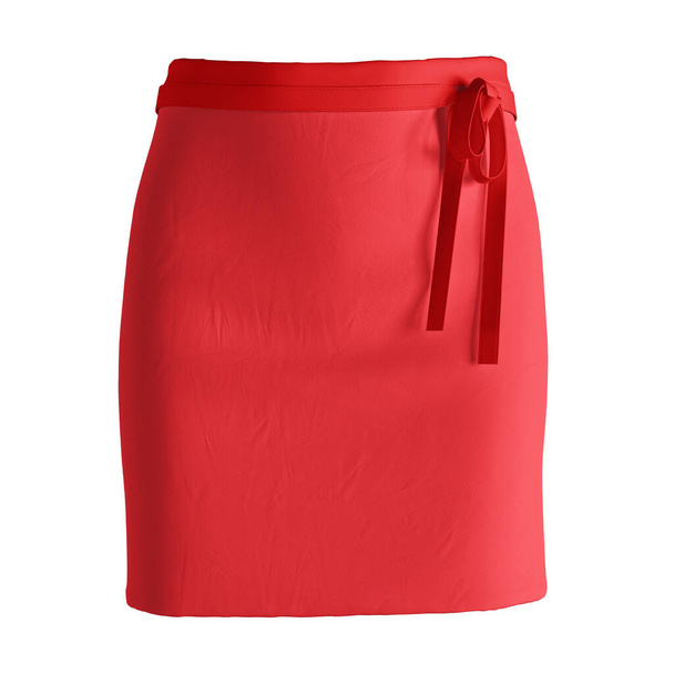 Add your amazing designs or logo to this Front View Stylish Half Waist Apron Mockup In Poppy Red Color, and everything will be done. - Photo, Image