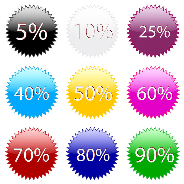 Sale buttons - Vector, afbeelding