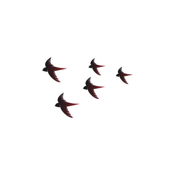 Simple Design of Swift Bird logo icon template vector - Vector, Image