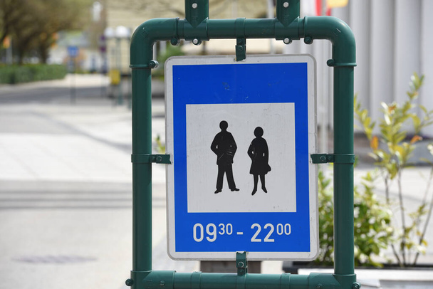 Firma "Zona pedestaria" en Bad Ischl, Austria, Europa - Foto, imagen