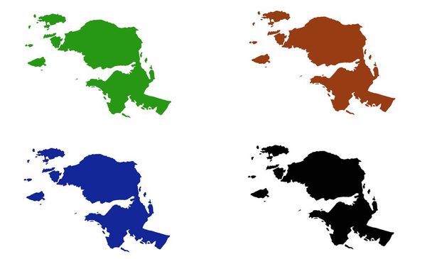 WEST PAPUA map colorful silhouette on white background - Vektor, kép