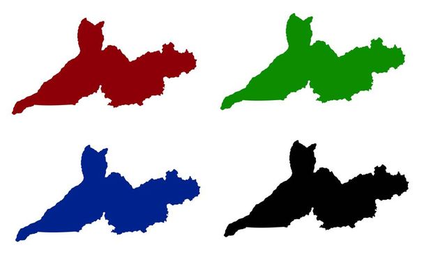 ACRE map colorful silhouette on white background - Vector, afbeelding